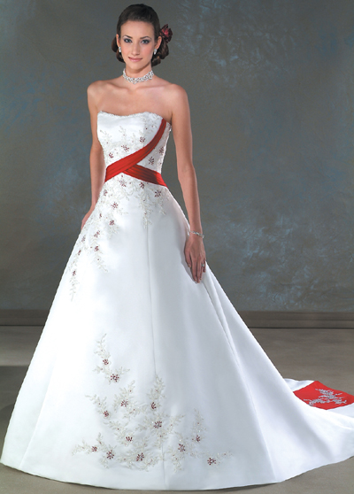 Orifashion HandmadeModest Wedding Dress with Contrasting Band De