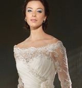 Orifashion HandmadeModest Lace Wedding Dress with Long Sleeves B