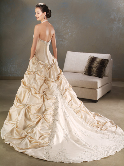 Orifashion HandmadeModest Halter Wedding Dress BO023