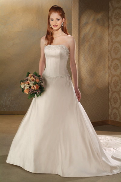 Handmade Modest Bridal Gown with Swarovski Crystal Detail BO029