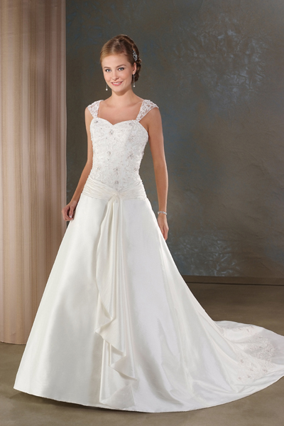 Handmade Modest Bridal Gown with Swarovski Crystal Detail BO046
