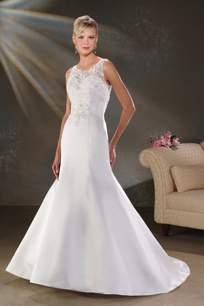 Handmade Modest Wedding Dress with Lace Detail BO047
