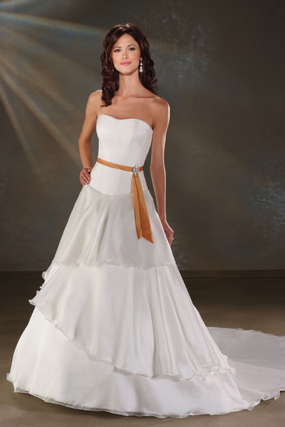 Handmade Modest Simple Wedding Dress BO055