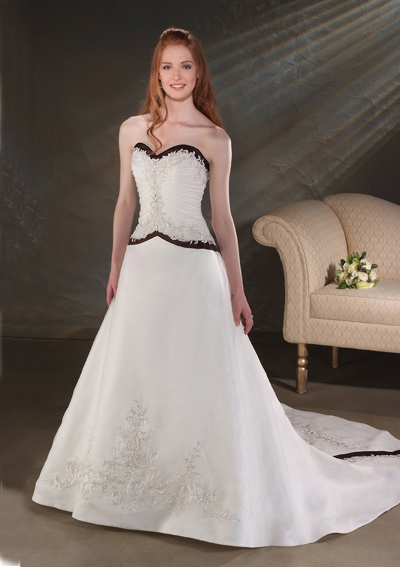 Handmade Modest Embroidered Wedding Dress BO058