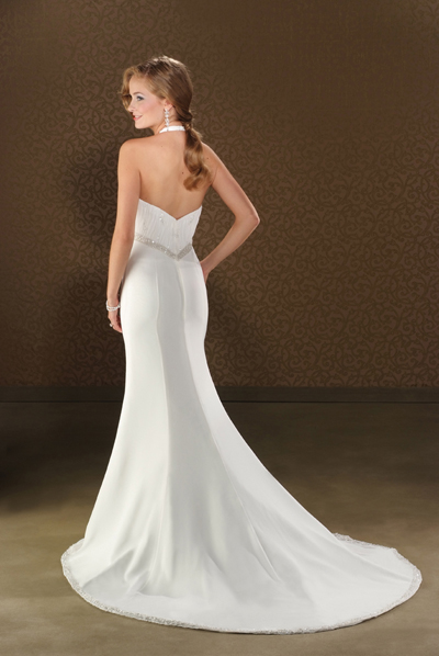 Modest Halter Bridal Gown / Wedding Dress BO078