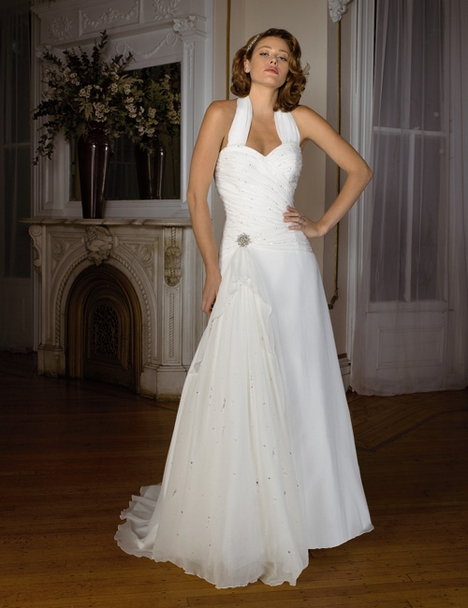 Wedding Dress_Chiffon halter strap 10C155