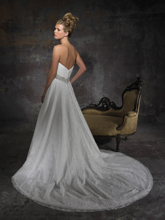 Orifashion HandmadeRomantic Lace Empire Wedding Dress AL136
