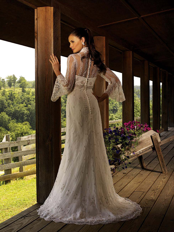 Orifashion HandmadeModest Traditional Lace Wedding Dress BO154
