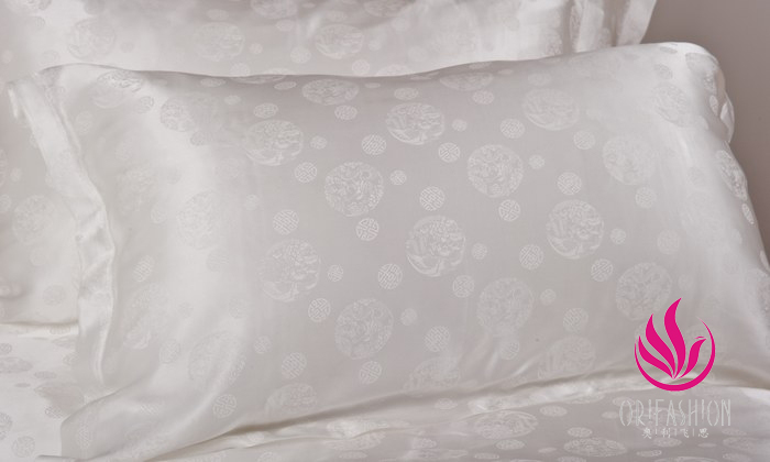 Orifashion Silk Bedding 8PCS Set Jacquard Pattern King Size BSS0