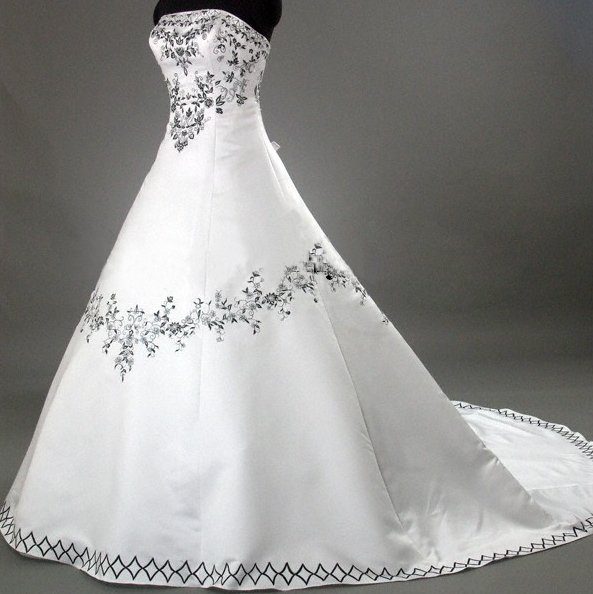 Handmade Modest Embroidered Wedding Dress BO150