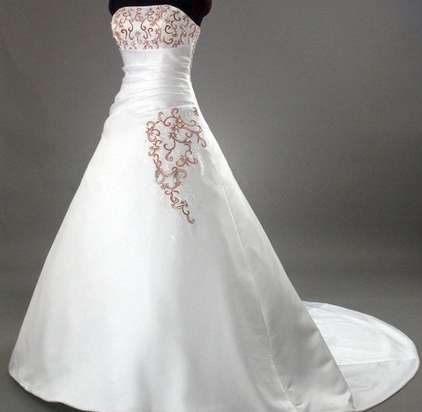 Orifashion HandmadeModest Embroidered Wedding Dress BO015