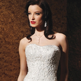 Embroidered Strapless A-Line Bridal Gown / Wedding dress EG64