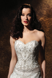 Embroidered Strapless A-Line Bridal Gown / Wedding Dress EG67 - Click Image to Close