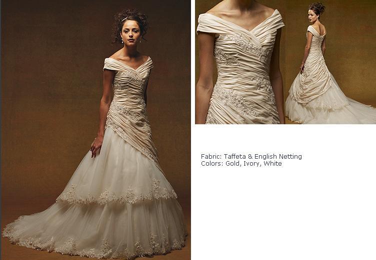 Golden collection wedding dress / gown GW104