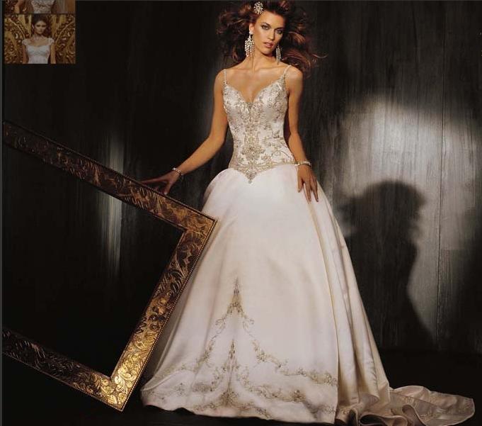 Handmade Embroidered and Beaded Princess Style Bridal Gown EG05