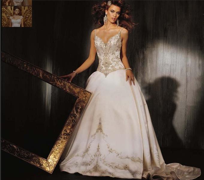 Orifashion HandmadeEmbroidered and Beaded Princess Style Bridal - Click Image to Close