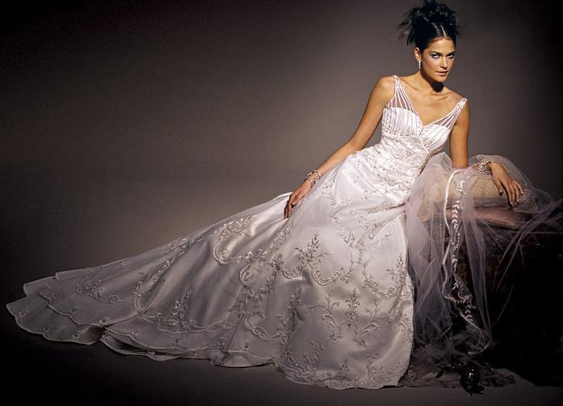 Handmade Luxury Embroidered and Beaded Bridal Gown EG10