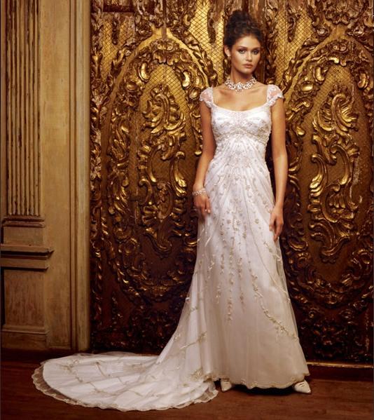 Customized Handmade Embroidered and beaded Wedding Dress EG14