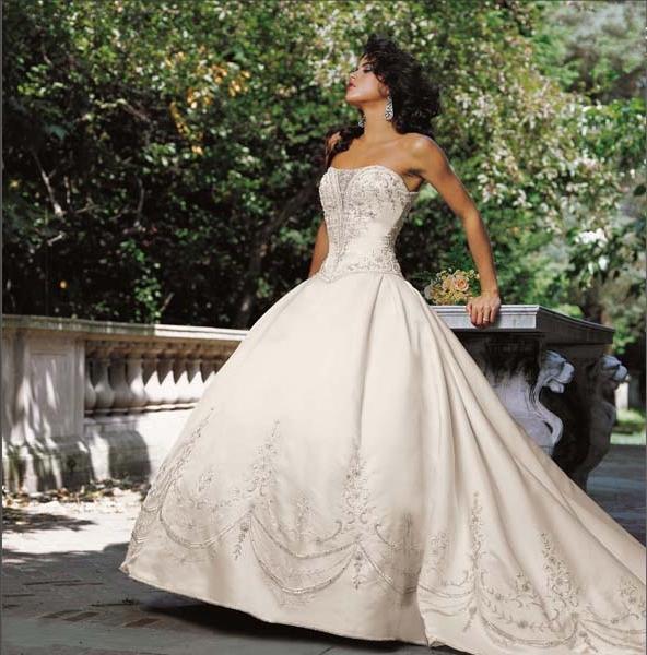 Handmade Luxury Embroidered and Swarovski Beaded Bridal GownEG22