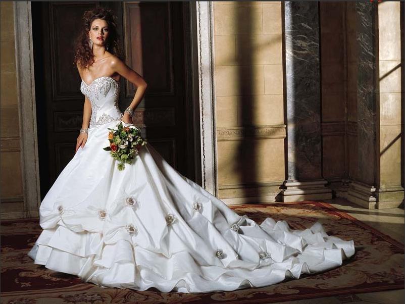Orifashion HandmadeRomantic Princess Bridal Gown with Swarovski