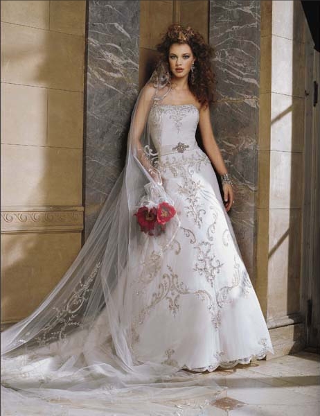 Handmade Luxury Embroidered and Swarovski Beaded Bridal GownEG26