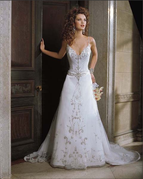Handmade Embroidered and Swarovski Beaded Bridal Gown EG27