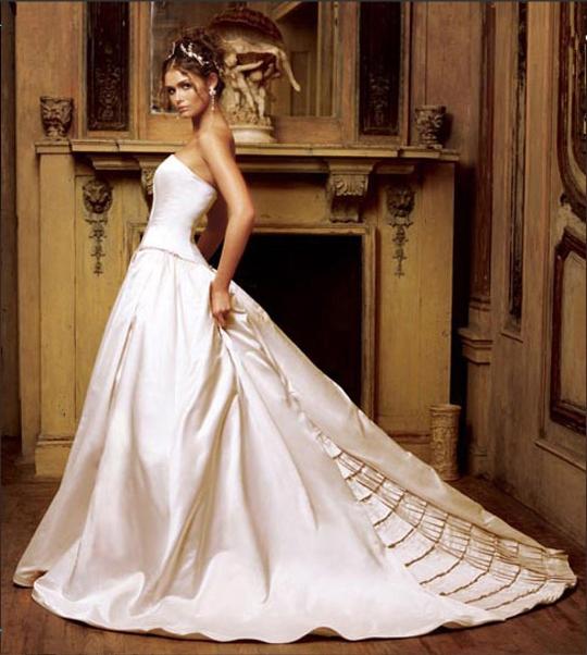 Orifashion HandmadeLuxury Traditional Bridal Gown with Pleated T