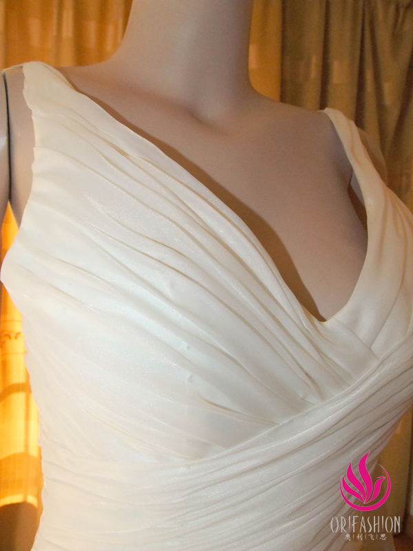 Orifashion HandmadeReal Custom Made Silk Organza Wedding Dress R