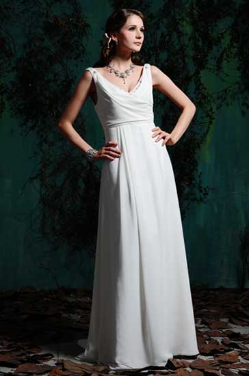 Wedding Dress_V-neckline style SC262