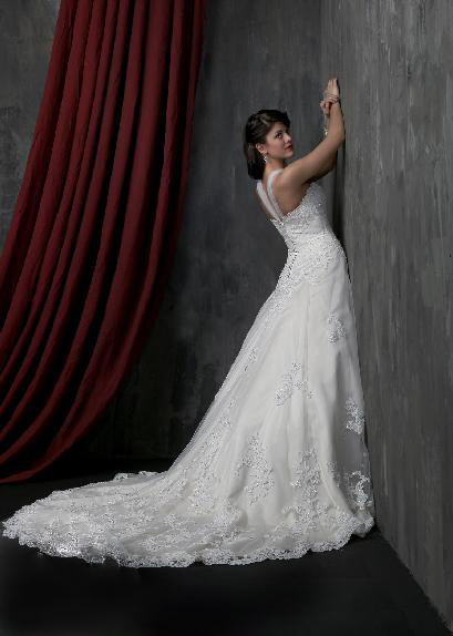 Wedding Dress_Beaded A-line gown SC303