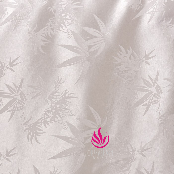 Orifashion Silk Bed Sheet Jacquard Bamboo Leaves Queen Size SCS0