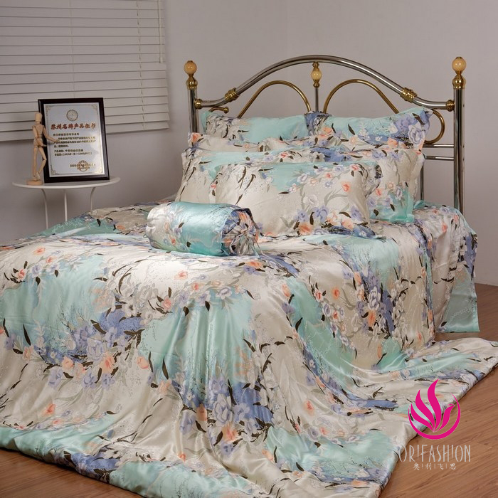 Silk Charmeuse Duvet Cover Printed Floral Patterns SDV007