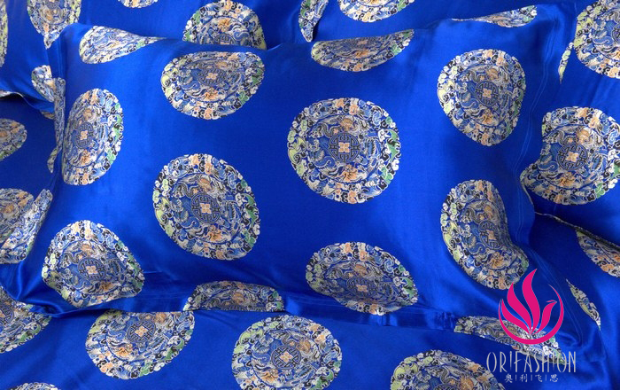 Orifashion Silk Pillow Sham Printed with Auspicious Totem (set o Orifashion Silk Pillow Sham Printed with Auspicious Totem (set o
