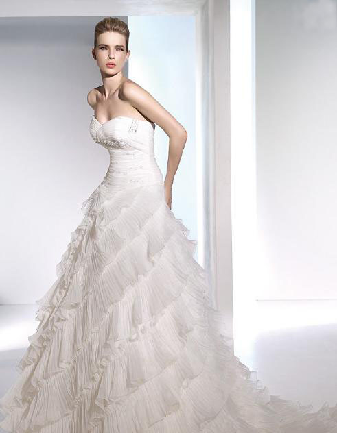 Orifashion HandmadeCharming and Sexy Strapless A-Line Bridal Gow