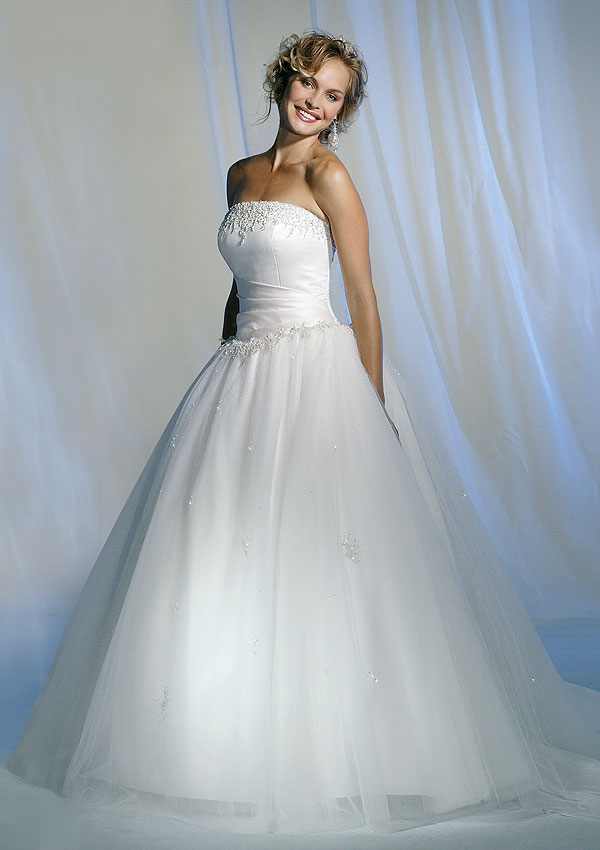 Orifashion Handmadestrapless wedding dress / gown 041  Orifashion Handmadestrapless wedding dress / gown 041