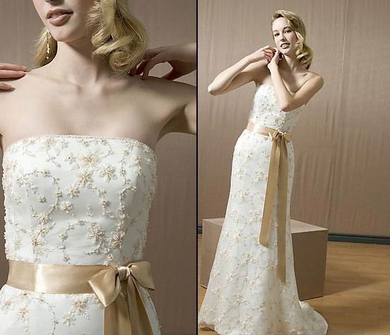 Orifashion Handmadestrapless wedding dress / gown 043  Orifashion Handmadestrapless wedding dress / gown 043