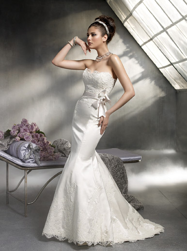 Orifashion Handmadestrapless wedding dress / gown 044  Orifashion Handmadestrapless wedding dress / gown 044