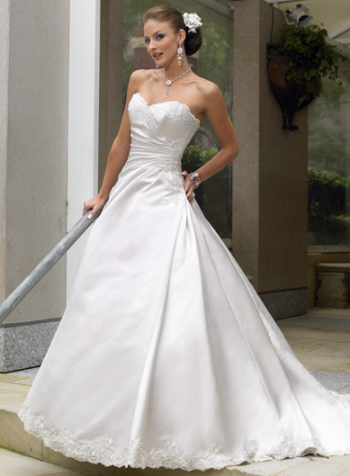 Orifashion Handmadestrapless wedding dress / gown 055  Orifashion Handmadestrapless wedding dress / gown 055