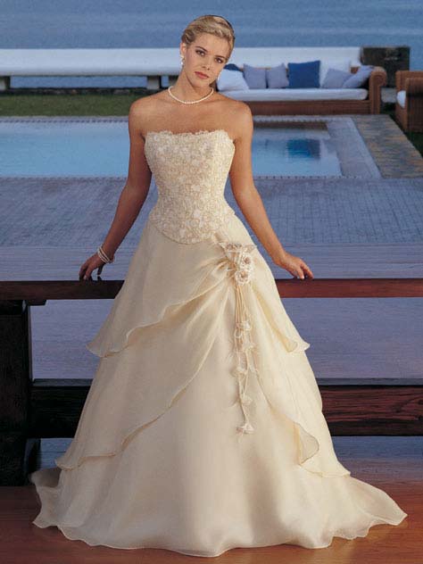 Orifashion Handmadestrapless wedding dress / gown 066