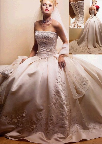 Orifashion Handmadestrapless wedding dress / gown 090  Orifashion Handmadestrapless wedding dress / gown 090